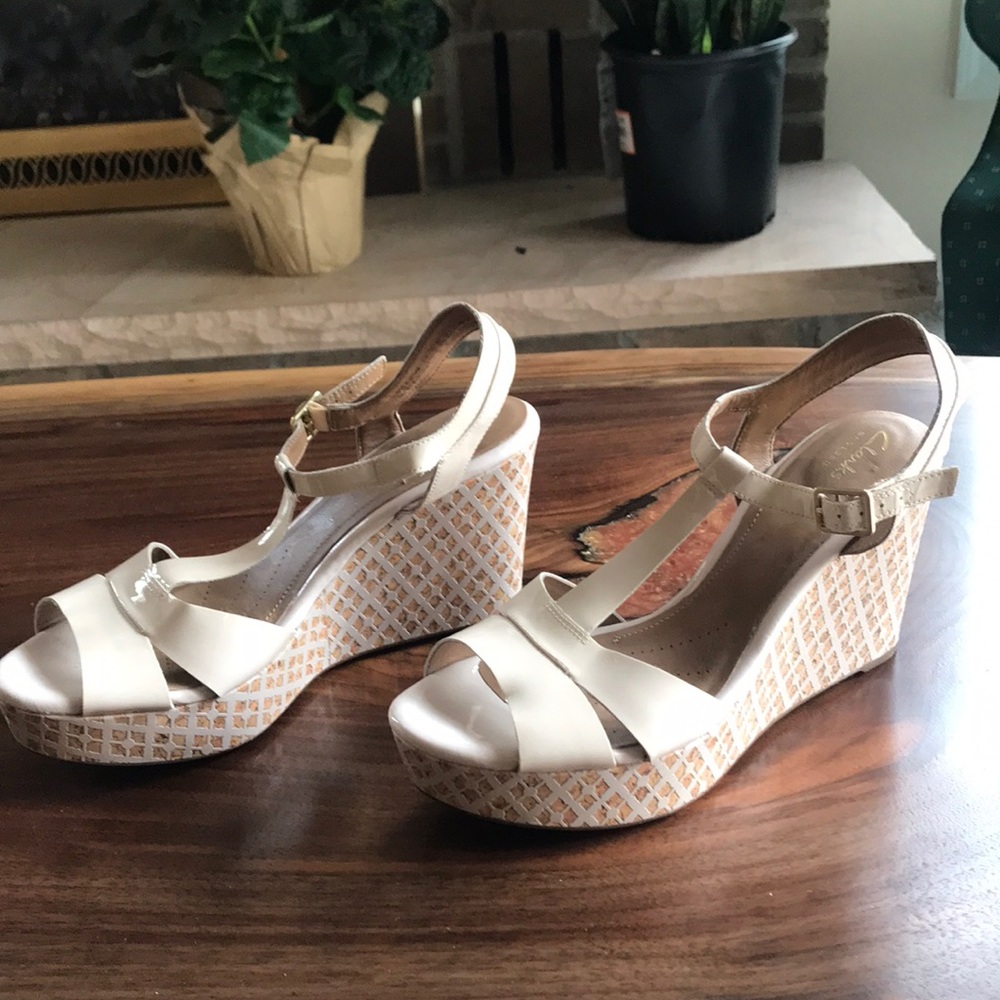Clarks wedges sz 10
